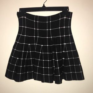 high waist grid skirt